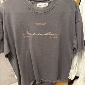 Nude Project® 'Never Trust a Millionaire' Gray Graphic Tee